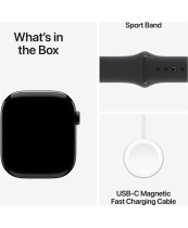 Apple Watch Series 10 GPS 46mm Jet Black Aluminium Case with Black Sport Band (M/L)