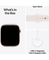 Apple Watch Series 10 GPS 42mm Rose Gold Aluminium Case with Light Blush Sport Band (S/M)