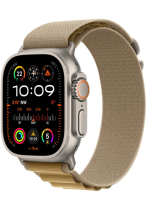 Apple Watch Ultra 2 GPS + Cellular 49mm Natural Titanium Case with Tan Alpine Loop (Medium)