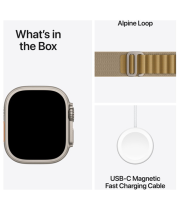 Apple Watch Ultra 2 GPS + Cellular 49mm Natural Titanium Case with Tan Alpine Loop (Medium)