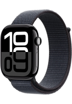 Apple Watch Series 10 GPS 46mm Jet Black Aluminium Case with Ink Sport Loop