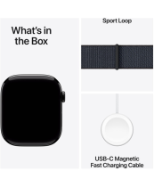 Apple Watch Series 10 GPS 46mm Jet Black Aluminium Case with Ink Sport Loop