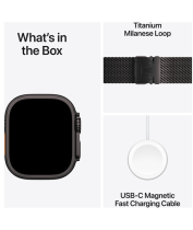 Apple Watch Ultra 2 GPS + Cellular 49mm Black Titanium Case with Black Titanium Milanese Loop (M)