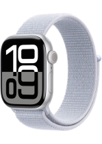 Apple Watch Series 10 GPS 42mm Silver Aluminium Case with Blue Cloud Sport Loop