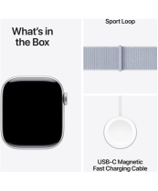 Apple Watch Series 10 GPS 42mm Silver Aluminium Case with Blue Cloud Sport Loop