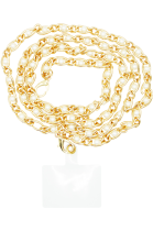 Vivid Crossbody Metal Chain with Pearl Gold