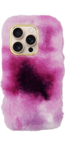 Vivid Fluffy Plush Case Apple iPhone 16 Pro Pink