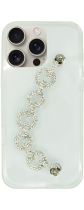 Vivid Clear Case with Rhinestone Glitter Chain Apple iPhone 16 Pro Max