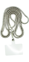 Vivid Crossbody Snake Bone Metal Chain Silver