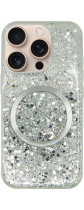 Vivid Magsafe Glitter Case Apple iPhone 16 Pro Silver