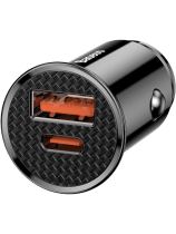 Baseus Circular Plastic A+C 30W PPS Car Charger Black