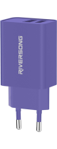 Riversong Travel Adapter SafeKub D2 2.4A Dual USB Purple