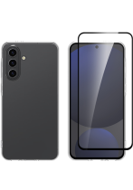 Vivid Set Gelly Case + Full Face Tempered Glass Samsung Galaxy A36 Black