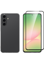 Vivid Set Gelly Case + Full Face Tempered Glass Samsung Galaxy A56 Black