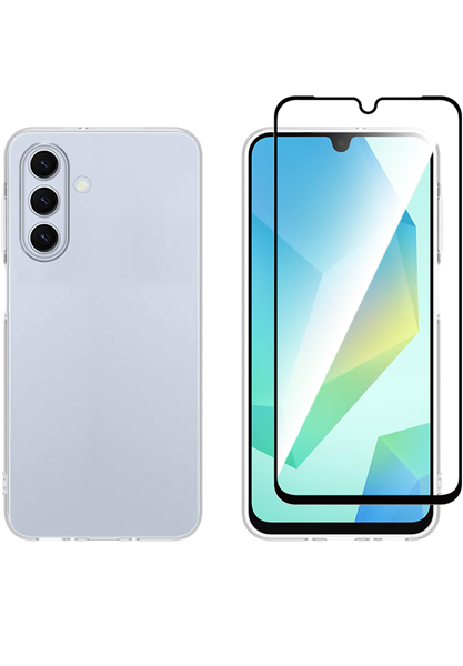 Vivid Set Gelly Case + Full Face Tempered Glass Samsung Galaxy A26 Black