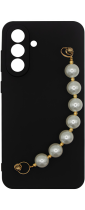 Vivid Silicone Case Pearl Chain Samsung Galaxy A56 Black