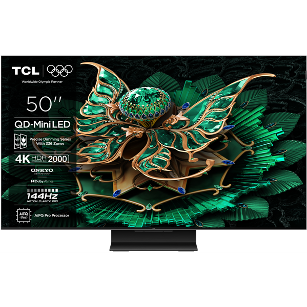 TCL 50C7K 4K QD Mini-LED 144HZ TV (2025)