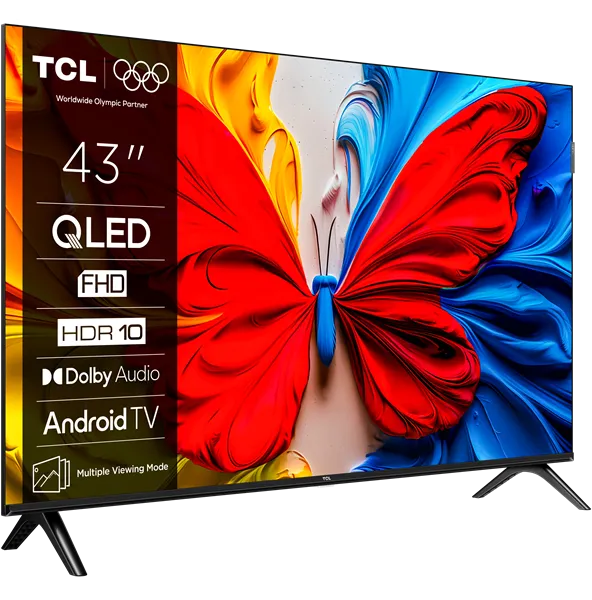 TCL 43S5K Full HD QLED TV 60HZ with HDR and AndroidTV (2025