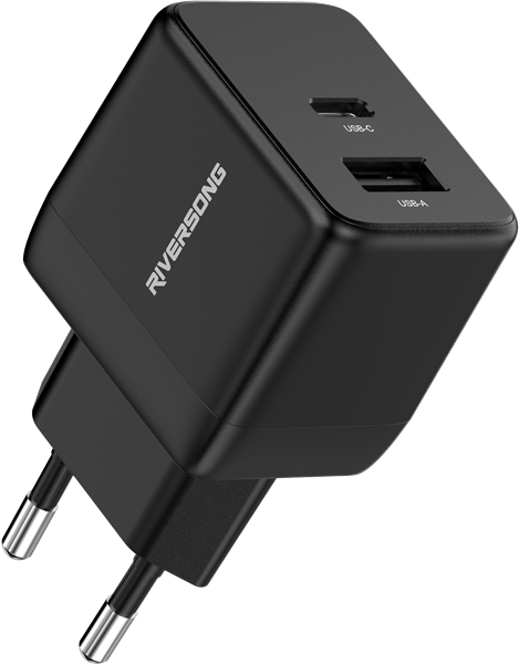 Riversong Travel Adapter PowerKub G20 Pro Dual USB Black