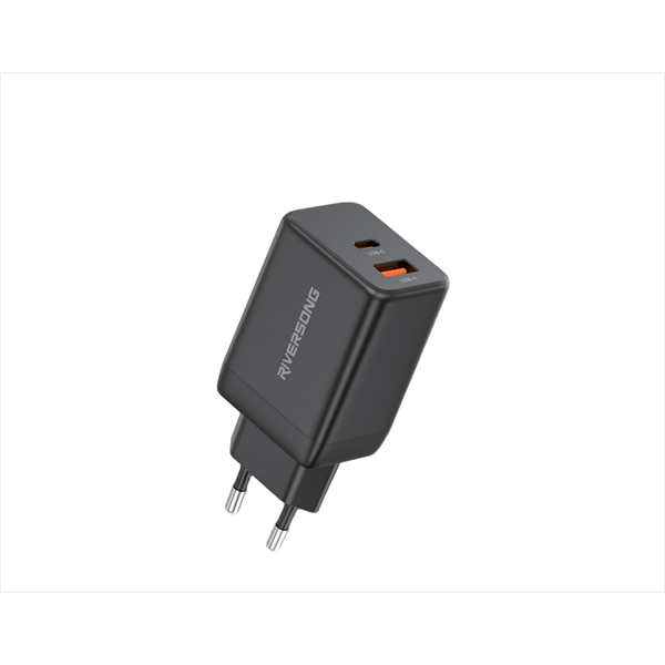 Riversong Travel Adapter PowerKub G45 Pro Dual USB Black