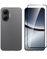Vivid Set Gelly Case + Full Face Tempered Poco F7 5G Black
