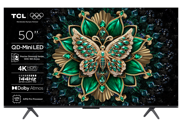 TCL 50C6K 4K QD-Mini LED 144Hz TV (2025)