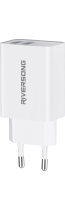 Riversong Travel Adapter SafeKub D2 2.4A Dual USB White