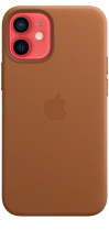 Apple Leather Case iPhone 12 mini with MagSafe Saddle Brown