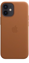 Apple Leather Case iPhone 12 mini with MagSafe Saddle Brown