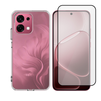 Vivid Set TPU Clear Case + Full Face Tempered Glass Oppo A6 Pro 5G