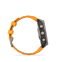 Garmin fēnix® 8 47mm AMOLED Sapphire Titanium with Spark Orange and Graphite