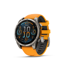 Garmin fēnix® 8 47mm AMOLED Sapphire Titanium with Spark Orange and Graphite