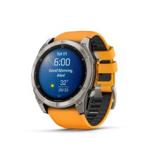 Garmin fēnix® 8 51mm AMOLED Sapphire Titanium with Spark Orange and Graphite