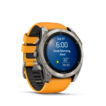Garmin fēnix® 8 51mm AMOLED Sapphire Titanium with Spark Orange and Graphite