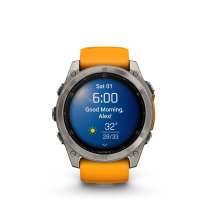 Garmin fēnix® 8 51mm AMOLED Sapphire Titanium with Spark Orange and Graphite