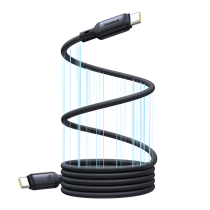 Baseus PicoGo Magnetic Liquid Silicone Fast Charging Cable USB-C to USB-C 240W 1m Cosmic Black