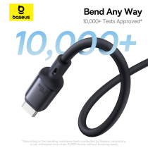 Baseus PicoGo Magnetic Liquid Silicone Fast Charging Cable USB-C to USB-C 240W 1m Cosmic Black