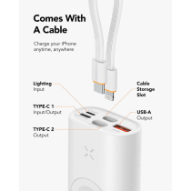 Charmast Powerbank Magsafe Wireless Apple Watch 10000mAh PD 20/QC18W White