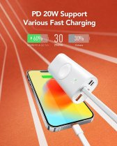Charmast Powerbank Magsafe Wireless Apple Watch 10000mAh PD 20/QC18W White