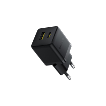 Baseus Palm Fast Charger USB-A + USB-C 20W EU Cluster Black