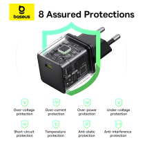 Baseus Palm Fast Charger 1C 20W EU Cluster Black