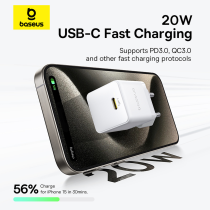 Baseus Palm Fast Charger 1C 20W EU Moon White