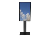 HI-ND Floorstand Standard 55″ portrait with casing, (Samsung 55″ OM/QM/QB/QMC/QH series) Black