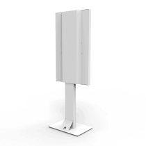 HI-ND Floorstand Standard 55″ portrait with casing, (Samsung 55″ OM/QM/QB/QMC/QH series) White