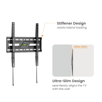 Brateck Large-Screen Compact Fixed TV Wall Mount (32"-75")