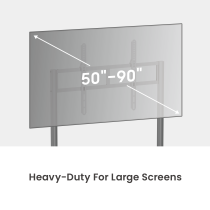 Brateck SlimLift Heavy-Duty TV Cart (55"-90")