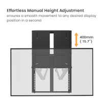 Brateck Manual Height-Adjustable Display Wall Mount (75"-90")