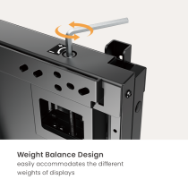 Brateck Manual Height-Adjustable Display Wall Mount (75"-90")