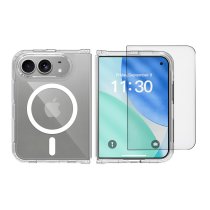 Vivid Set TPU Magsafe Clear Case + Full Face Tempered Glass Apple iPhone Duo