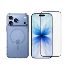 Vivid Set Magsafe Clear Case + Full Face Tempered Glass Apple iPhone 18 Pro